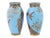 Japanese Pair Japanese Cloisonne Owls Hawks Maple on Turquoise Blue Enamel Vases Goto For Sale - Image 3 of 9