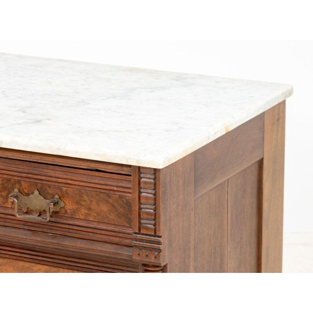 Early 20th Century American Victorian Marble Top Chest of Drawers For Sale - Image 5 of 8