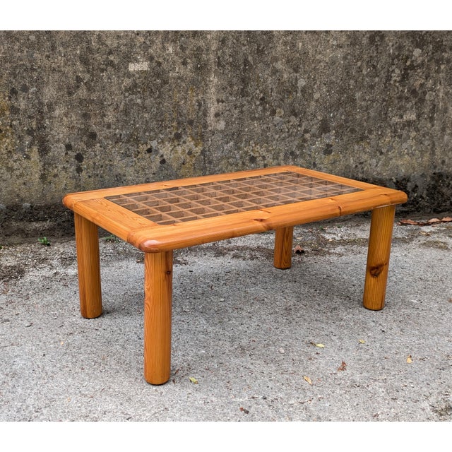 Openwork Coffee Table in Pine and Glass, France, 1980 For Sale - Image 9 of 9