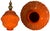 Mid-Century Distressed Orange Pressed Glass Pendant Light For Sale - Image 18 of 18