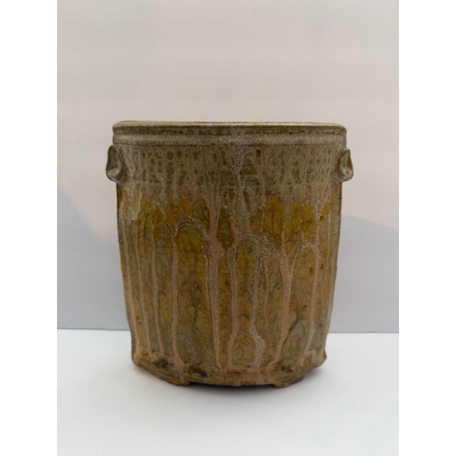 Early 21st Century Organic Modern Studio Pottery Cachepot / Planter Vessel With Art Nouveau Influence For Sale - Image 5 of 9