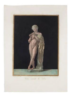 Bernardino Nocchi, Playing Fauna, Watercolor Etching, 19th Century