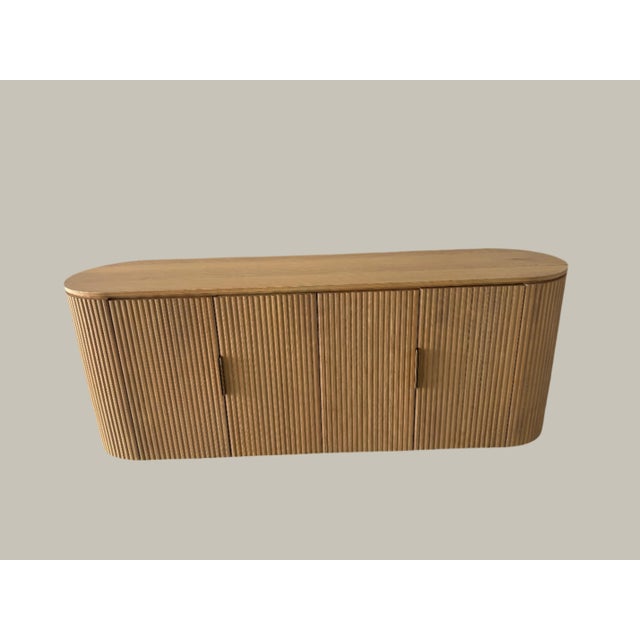RH Byron 4-Door Sideboard – Light Oak – 84” W — Architectural Elegance, Sculpted in Oak Designed by the acclaimed...