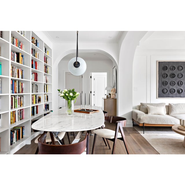 2010s B&b Italia Maxalto Pathos Dining Table by Antonio Citterio in Calacatta Marble and Chrome For Sale - Image 5 of 14