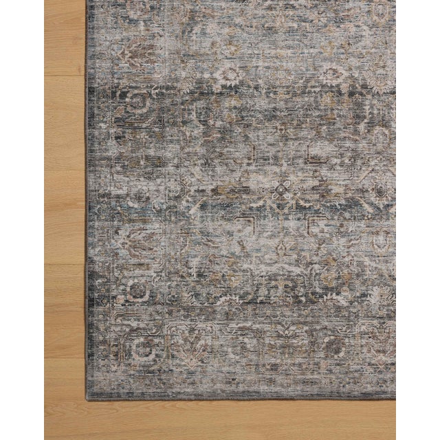 2020s Amber Lewis x Loloi Josie Dove / Gold 7'-6" x 9'-6" Machine Washable Area Rug For Sale - Image 5 of 6