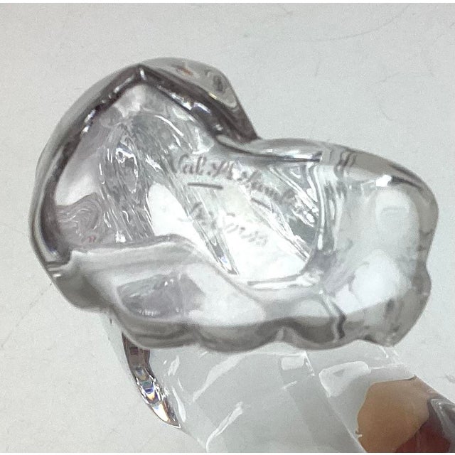 Val Saint Lambert Crystal Lion Figurine For Sale - Image 4 of 7