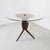 Italian Round Wooden and Crystal Living Room Table attributed to Osvaldo Borsani, 1960s For Sale - Image 6 of 13