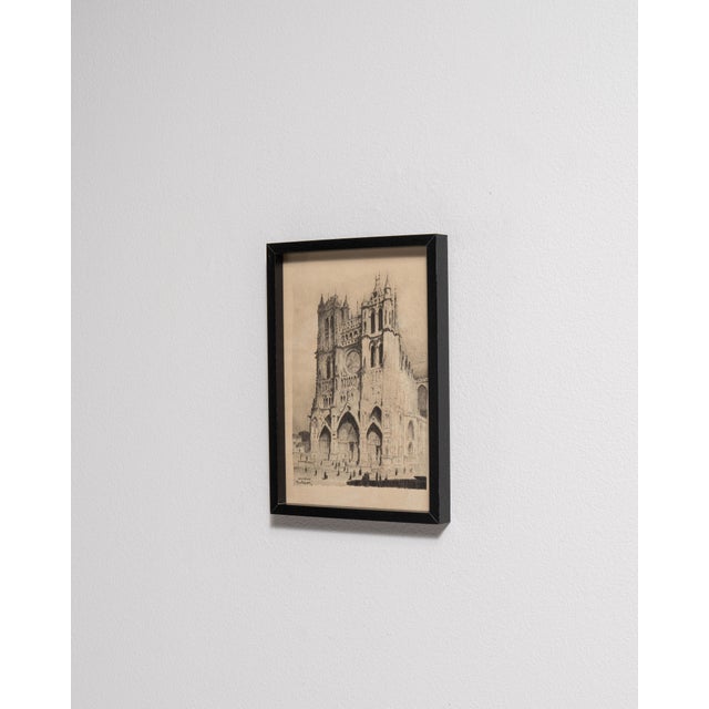 Early 20th Century France Charcoal Paper Drawing For Sale - Image 9 of 15
