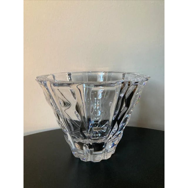 Art Deco Ice Bucket Waves Design in Orrefors Crystal Art Deco Style, Signed For Sale - Image 3 of 18