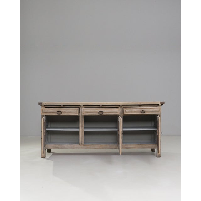 Mid 20th Century French Primitive Oak Buffet With Iron Hardware For Sale - Image 17 of 18