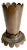 Vintage Scalloped Copper Bud Vase For Sale