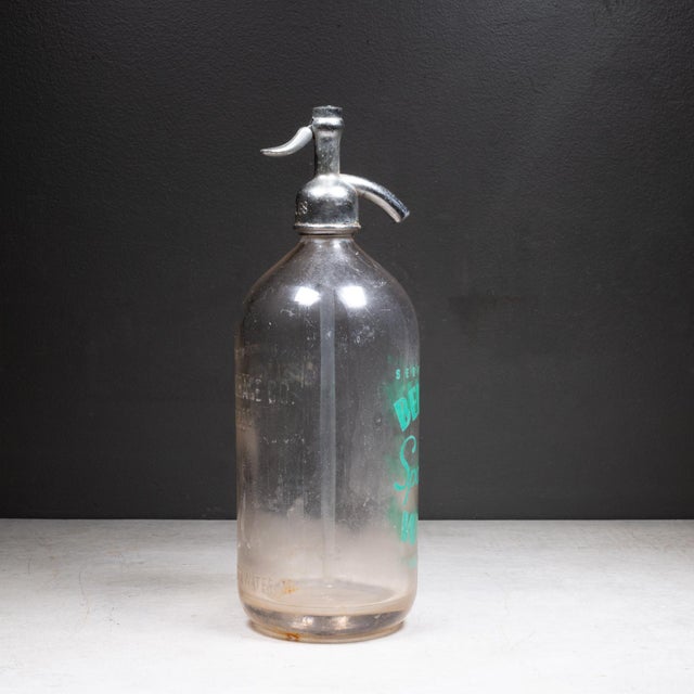 Antique Belfast Sparkling Water Seltzer Siphon Bottle c.1930 For Sale - Image 4 of 7