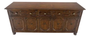 Henredon Spanish Colonial Country French Oak & Brass Hardware Long Dresser