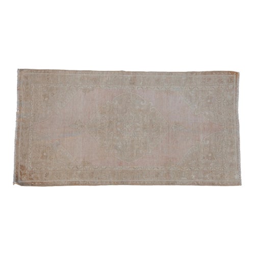 Vintage Distressed Oushak Rug Runner - 3'2