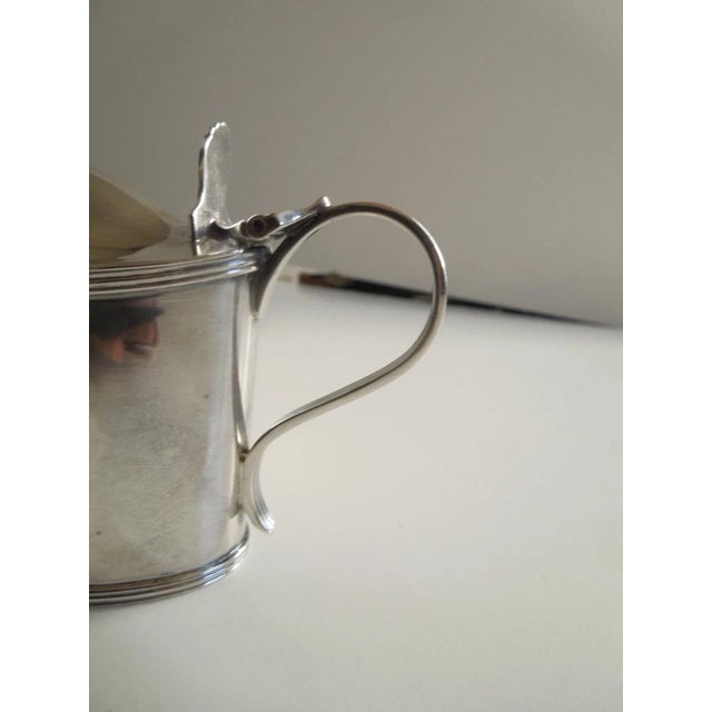 1882 Edward Hutton England Sterling Silver Mustard Pot Cobalt Blue Glass Liner For Sale In New York - Image 6 of 9