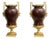Antique Napoleon III Vases in Gilded Bronze and Red Griotte Marble, France, 19th Century, Set of 2 For Sale