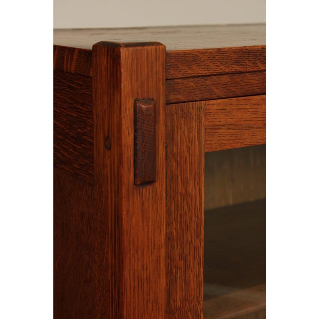 Lifetime Furniture Antique Mission Oak Two-Door Bookcase For Sale - Image 11 of 12