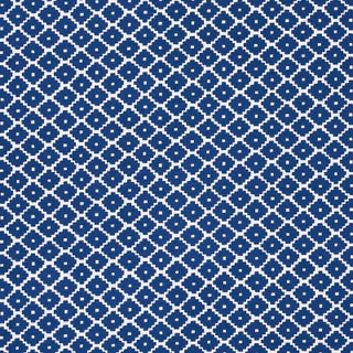 Sample - Schumacher Ziggurat Fabric in Blue For Sale