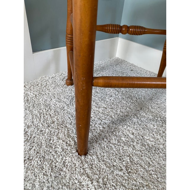 Mid 19th Century Hitchcock-Style Side Chair Rush Seat Boling Chair Company For Sale - Image 10 of 11