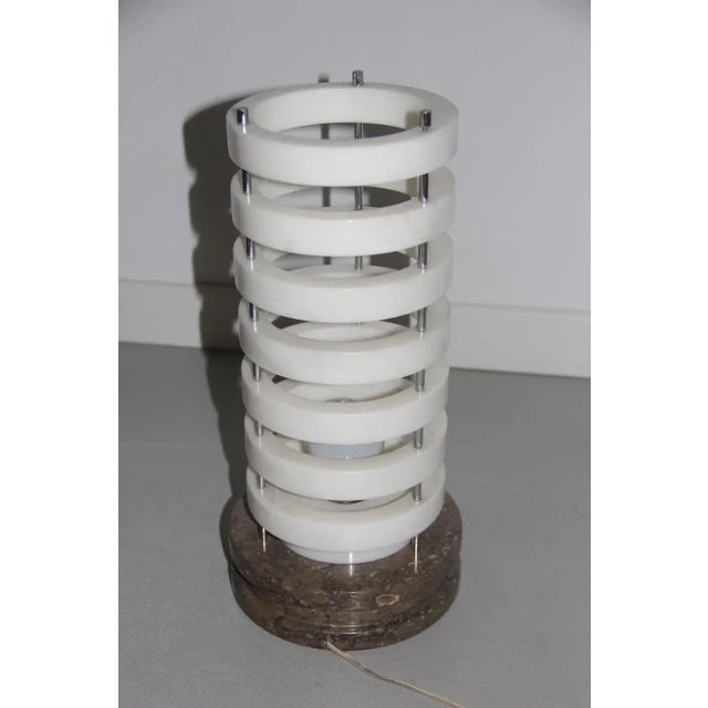 Marble Base Ring Table Lamp, 1960s For Sale - Image 9 of 9