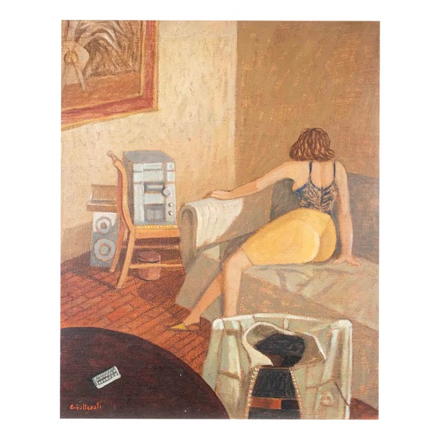Alberto Gallerati, The Attic of Pescara, Oil Painting, 1970s For Sale