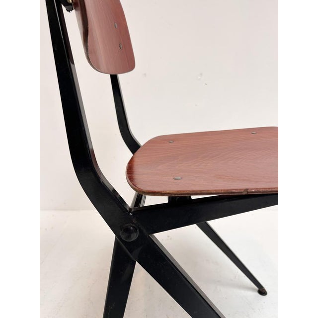 Vintage School Chairs by Ynske Kooistra for Marko Holland, 1960s, Set of 4 For Sale - Image 11 of 15