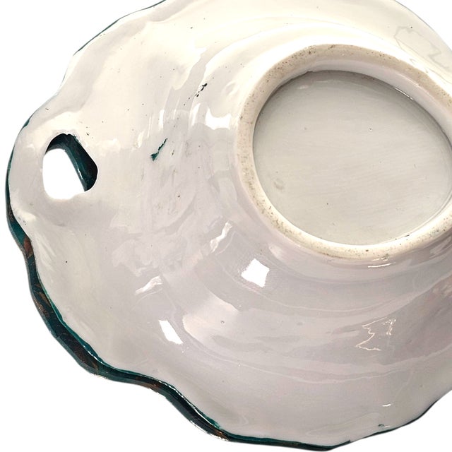 Meiji–Taishō Japanese Hand-Painted Asymmetric Bowl — Figural Garden, c.1900–1920 For Sale - Image 18 of 18