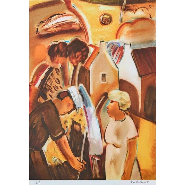 Ward Lernout, Untitled, Lithography, Framed For Sale - Image 9 of 9
