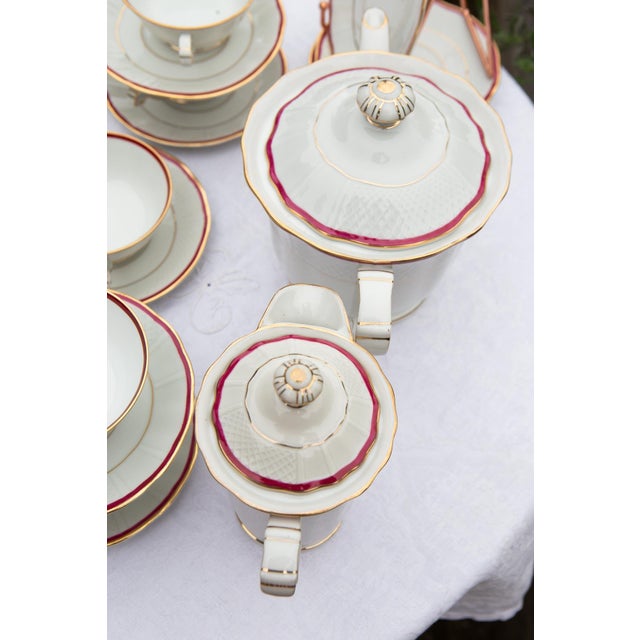Bernardaud Limoges Porcelain Tea Set for Eight People, 1940s, Set of 21 For Sale - Image 3 of 7