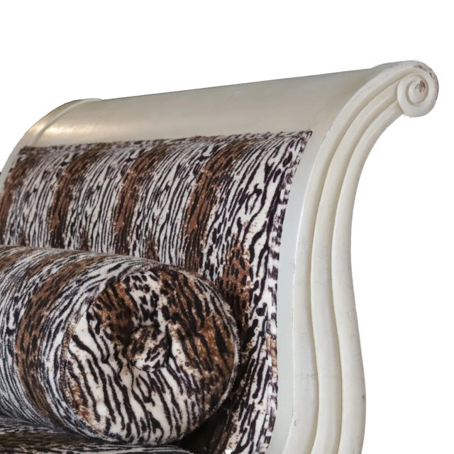 Wood Extremely Elegant French Neo Classic Generation Drawer Upholstered Sofa/Lounge Chair For Sale - Image 7 of 12