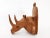 Mid-Century Modern Vintage Hand Carved Teak Wood Rhinoceros Head Wall Plaque For Sale - Image 3 of 10