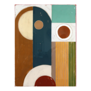 A Bigger Time Zone - Abstract Contemporary Colorful Geometric Resin Original Artwork by Ricky Hunt