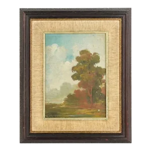 D. Tulli, "Landscape Scene", Oil Painting on Canvas. 19th Century, Framed