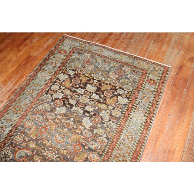 Persian Malayer Wide Herati Runner rug no.j3378 For Sale - Image 4 of 10