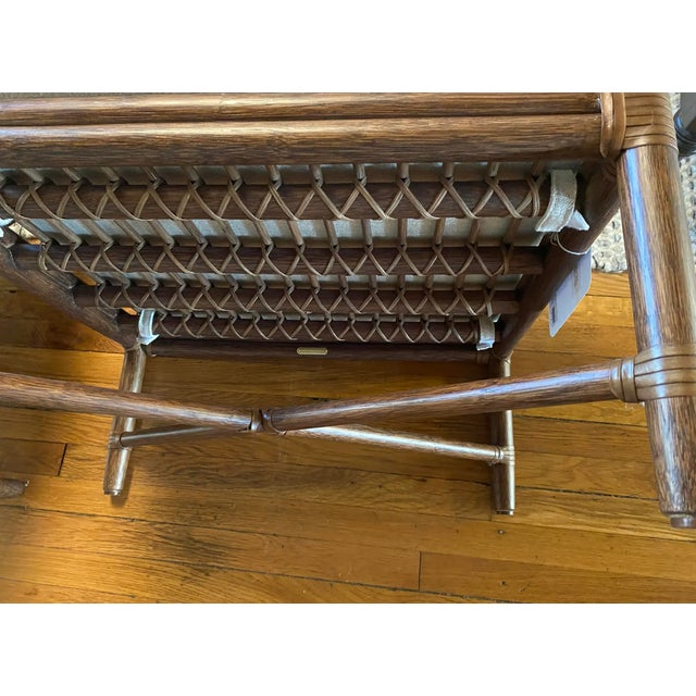 Baker/McGuire Organic Modern Matte Natural Brown Universal Ottoman For Sale - Image 6 of 6