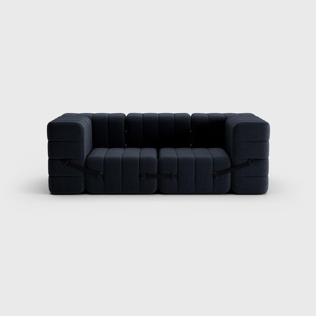 Not Yet Made - Made To Order Curt Modular Set - Flexible 2-Seater with Armrests - Jet - 9806 (Dark Grey) by Ambivalenz, Set of 7 For Sale - Image 5 of 5