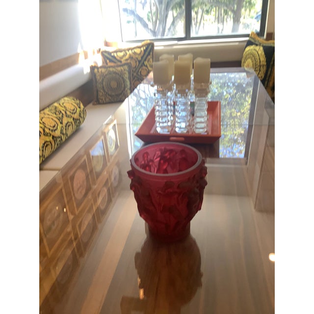 1960s Vintage XL Red Naked Ladies Glass Art Unique Vase For Sale In New York - Image 6 of 13