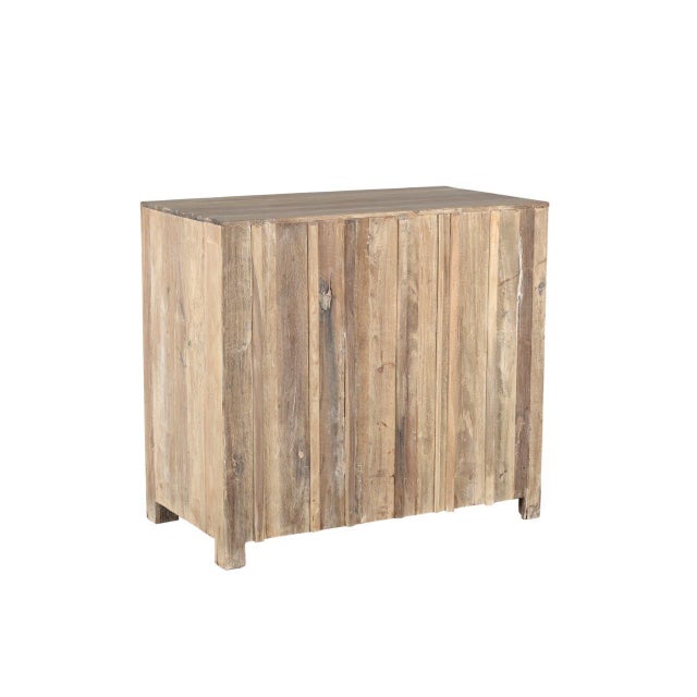 Cabinet/Buffet Constructed From Antique Indian Carved DoorPanels and Reclaimed Wood For Sale - Image 4 of 4