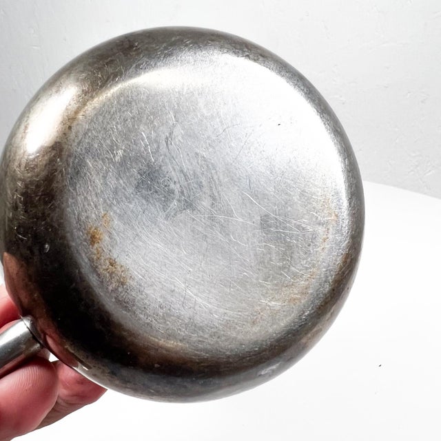 1950s Vintage Art Deco Stylish Small Tea Pot Stainless Steel For Sale - Image 10 of 12