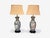 Famille Rose, Large Chinese Table Lamps, Porcelian, Rosewood, China, 19th c. A pair of finely detailed 19th Century Table...