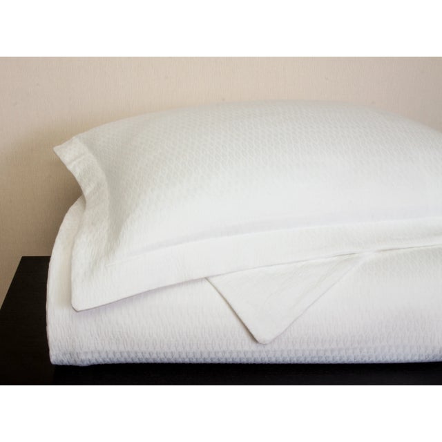 Not Yet Made - Made To Order Lucy Queen Cotton Coverlet Set, White, 3 Pieces For Sale - Image 5 of 6