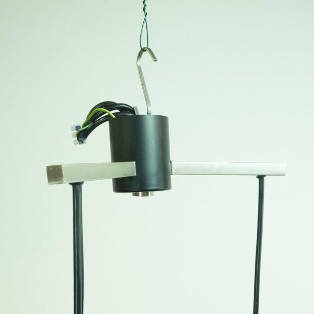 3-Part Ceiling Light in Stainless Steel, 1960s For Sale - Image 6 of 8