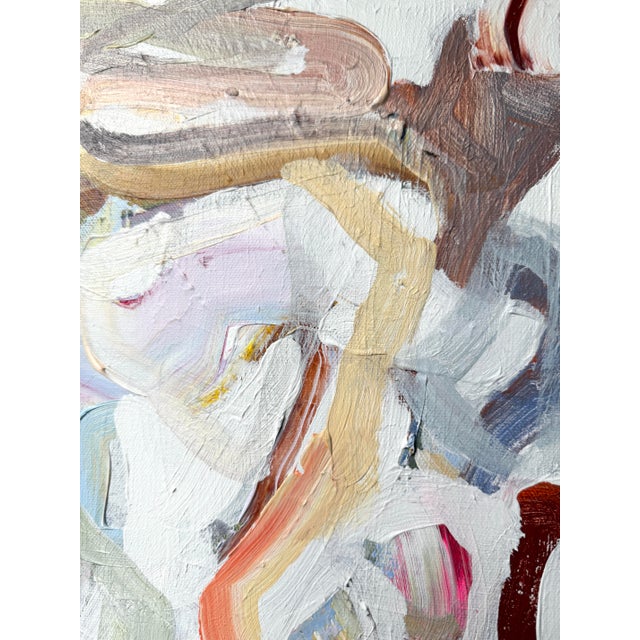 Abstract expressionist painting with acrylic on canvas.