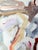 Abstract expressionist painting with acrylic on canvas.