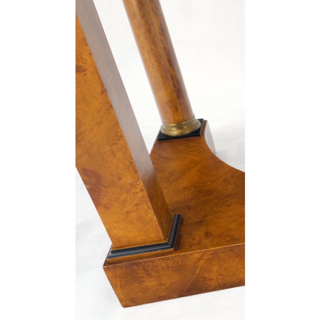 Biedermeier Burl Wood Biedermeier Dressing Table Mirror Matching Chair Cane Seat Mint! For Sale - Image 3 of 18