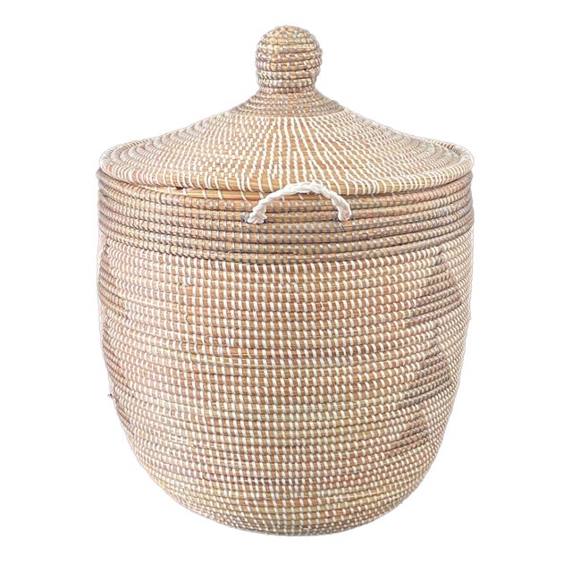 Basket With Lid Senegal West Africa Chairish