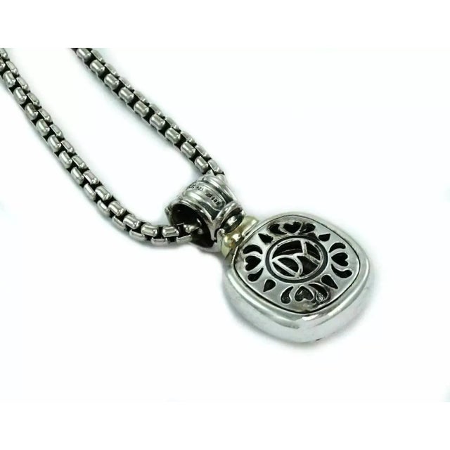 Late 20th Century Late 20th Century David Yurman Albion Sterling Silver 14k Yellow Gold Pendant For Sale - Image 5 of 6