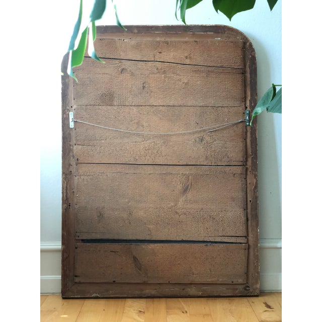 Gold Large Antique French Louis Philippe Giltwood Mirror, Late 19th Century For Sale - Image 8 of 10