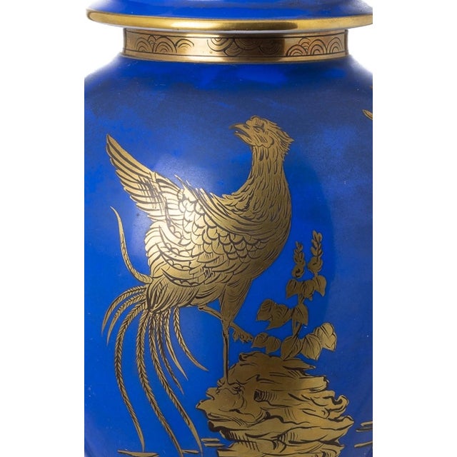 Porcelain - Jar with lid - Artibus. Made of molded porcelain by Artibus; decorated in an oriental style with shades of...