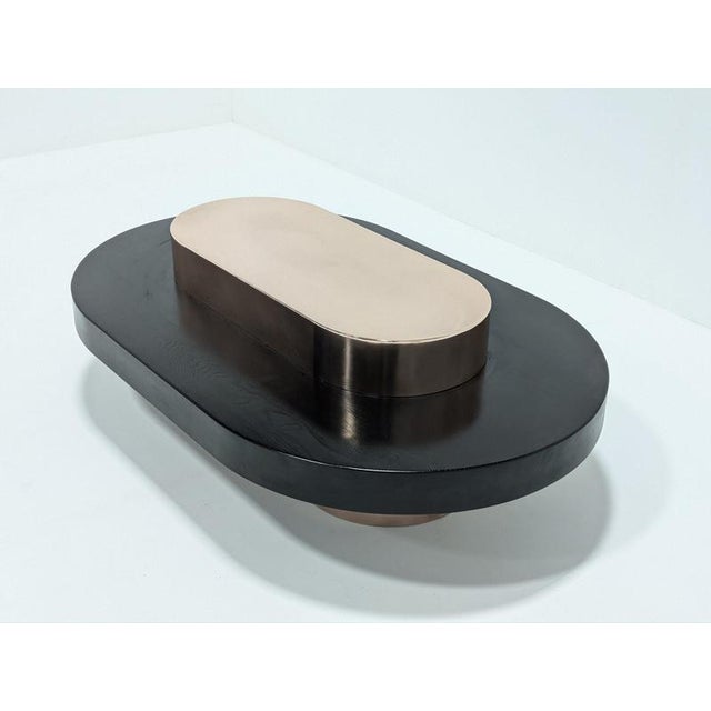 Copper and Wood Coffee Table For Sale - Image 9 of 18